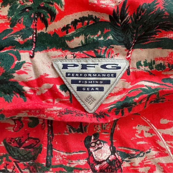 Columbia PFG Fishing Shirt Santa Vented Fishing Shirt Medium - Picture 11 of 11